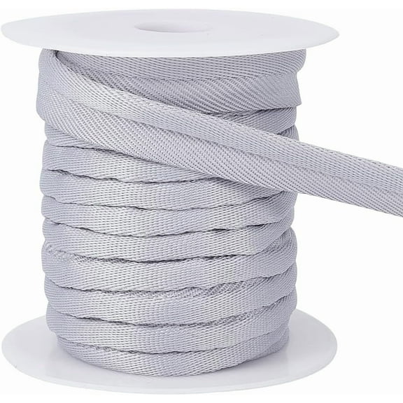 1set 1pc Polyester Twist Lip Cord Trim Upholstery Trim Edge Sewing Piping Cord for Curtain Sofa Decoration Light Grey 5/8 inch(15mm) about 10 Yards/pc