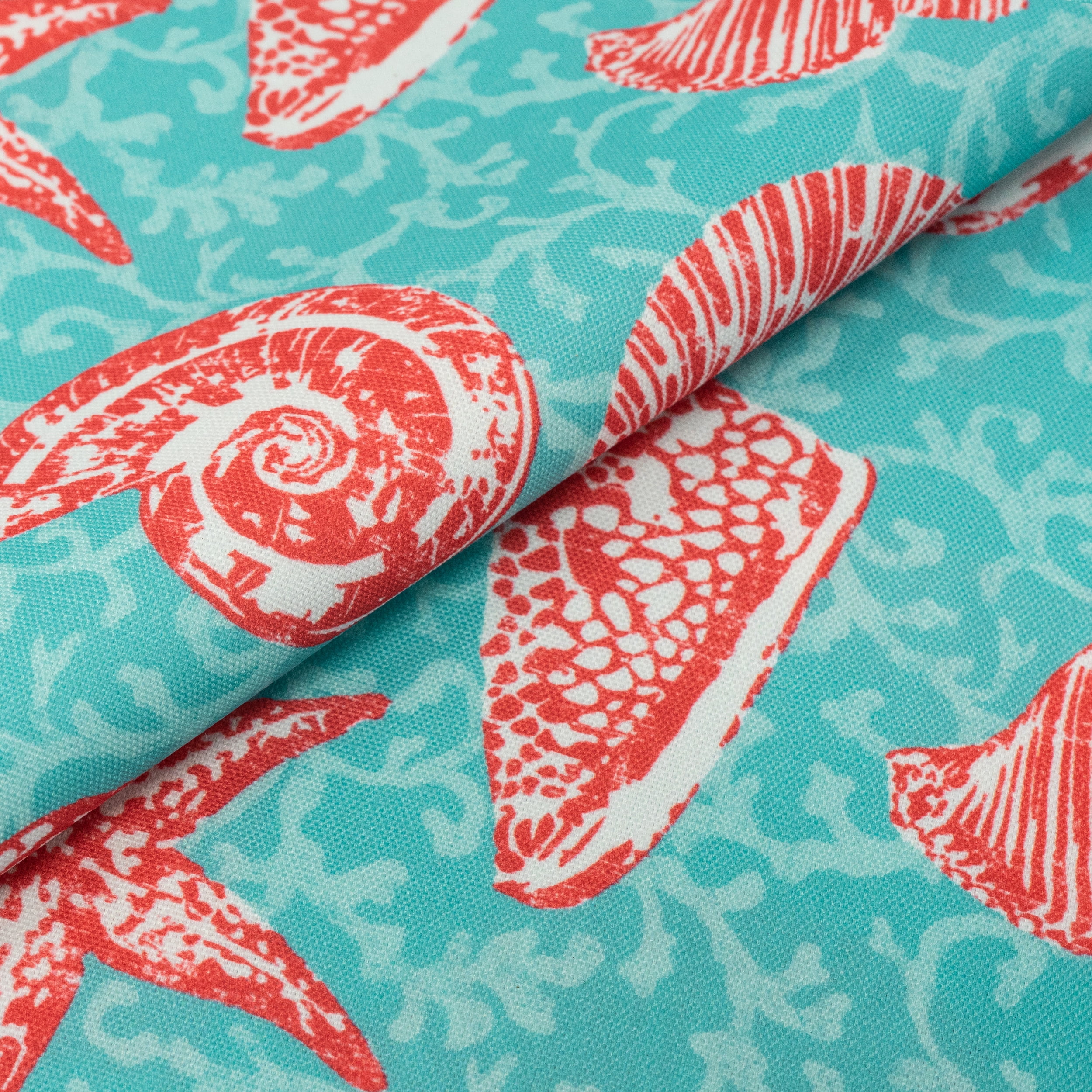 Waverly Inspirations Indoor/Outdoor Home Decor Fabric, 100% Polyester, 54 in Wide, Sea Shore Coral, Cut by Yard