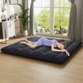 thumbnail image 4 of Costway King Futon Mattress Japanese Floor Sleeping Pad Washable Cover Carry Bag Black, 4 of 10