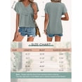 thumbnail image 6 of Bliwov Womens Tops V Neck Plain Short Sleeve Tee 2024 Summer Fall Fashion Trendy Clothes Loose Fit Casual Outfits T Shirts, 6 of 11
