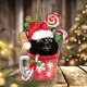 thumbnail image 2 of Adornos navideños divertidos de gato negro - Adorno colgante de decoración navideña de gato negro (gato negro) JAMW Sencillez, 2 of 4