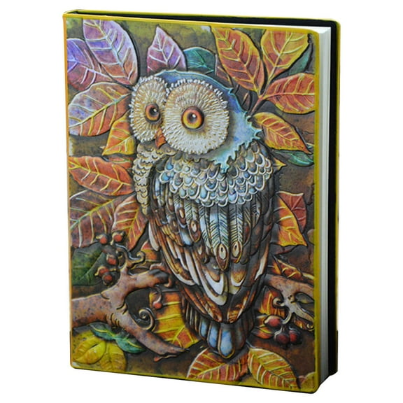 Necvior 3D Carving Owl Embossed Notebook Journal Notepad Travel Diary Planner Sketchbook