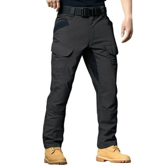 Herrnalise Thicken Mens Winter Fleece Lined Cargo Pant Windproof