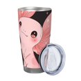 thumbnail image 2 of Rocae Cute Axolotl Sakura Blossoms A for 20 Ounces Stainless Steel Insulted Tumbler Car Cup Drink Mug Inspirational Graduate Present-Without Straw, 2 of 8