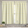 thumbnail image 2 of Ambesonne Retro Valance & Curtain, Picnic Yellow Spots, 55"x45", Yellow and White, 2 of 7