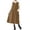 Khaki, variant on Vintage Corduroy Overall Dress, Sleeveless Button Down Midi Pinafore Dress With Pockets, Casual Office Outfit, 1 Piece, M-3XL Plus Size Friendly