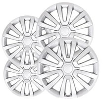 Fuel Rider Set of 4 16 inch Silver Snap-On Hubcaps with 12 Spoke Compatible with 2012-2019 Volkswagen Beetle Standard Steel Wheel Covers
