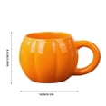 thumbnail image 2 of 12Oz Halloween Pumpkin Ceramic Mug, Spooky Fall Coffee Cup with Handle for Home Office Party Gatherings No Lid, Halloween Mug Pumpkin Mug Cute Ceramic Cup for Gifts, 2 of 5