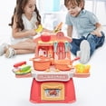 thumbnail image 3 of Juguetes de cocina de simulación, juguetes de cocina para niños, de cocina con accesorios de simulación, de utensilios de cocina p , naranja, 3 of 8
