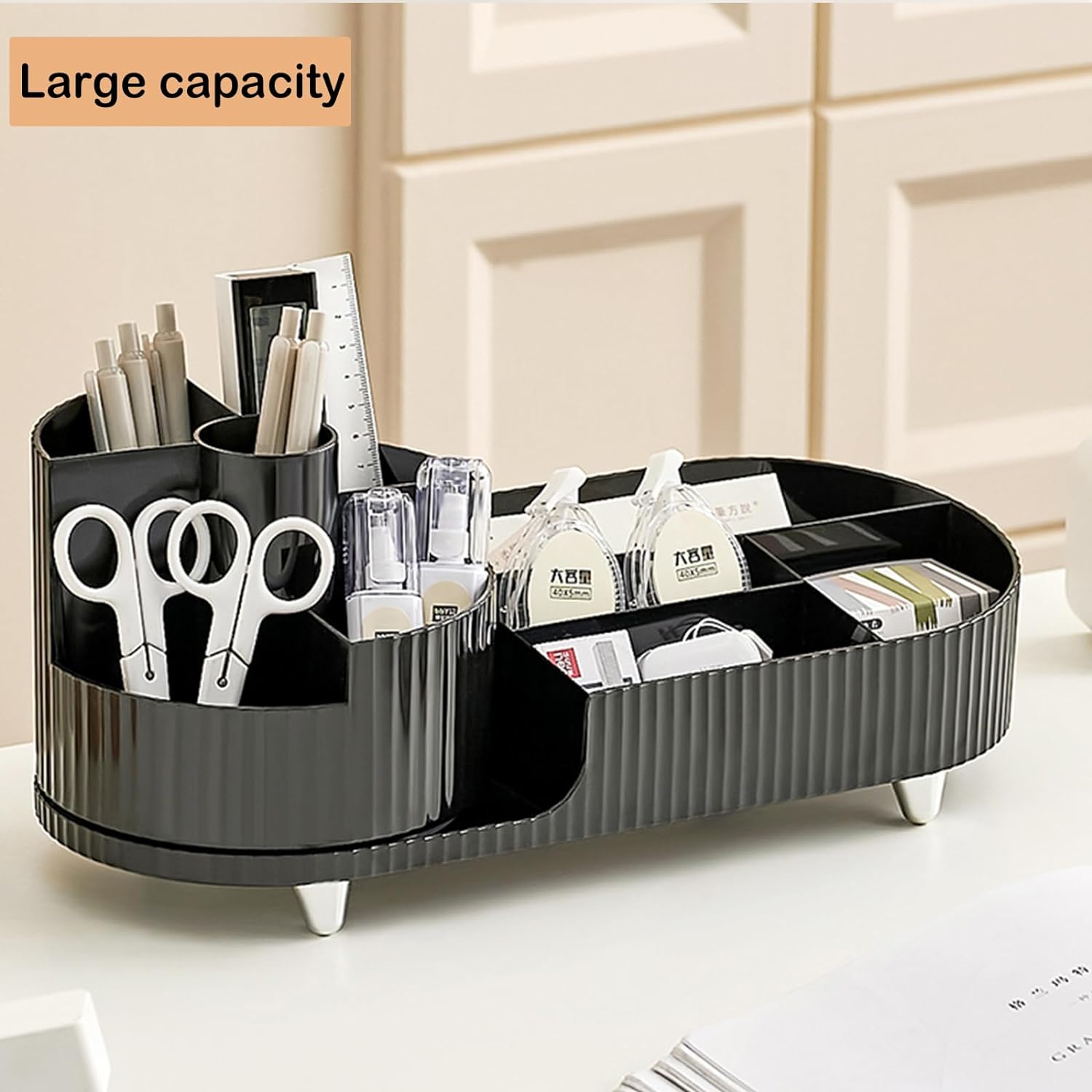 Govvep Rotating Cosmetics Storage Organizer, Black photo 5