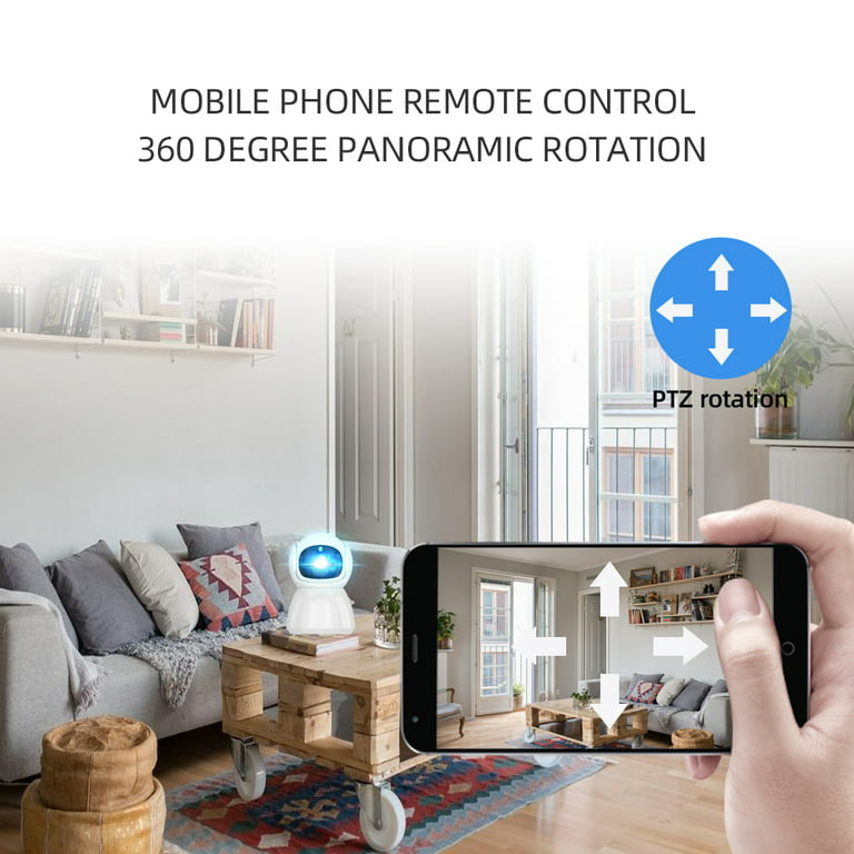 TECGUUD Babyphone Camera avec Smartphone App Control, Camera