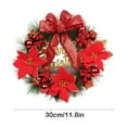 thumbnail image 3 of RBCKVXZ Christmas Wreaths for Front Door 12 Inches Christmas Wreath with Blue Ball Ornaments for Outdoor Wall Window Fireplace, 3 of 7