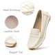 thumbnail image 3 of Zapatos COOL COSER C Mocasines anchos de enfermera para mujer, color beige, talla 7, 3 of 6