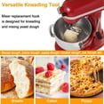 thumbnail image 4 of Dough Hook for KitchenAid 6QT Bowl-Lift Stand Mixers, Stainless Steel Spiral Dough Hook Attachment Fits Models KV25G0X, KP26M1X, Pro 600 Series Dishwasher Safe, 4 of 7