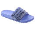 thumbnail image 1 of New Women's Rhinestone Comfort Cushioned Band Slide Open Toe Slipper Flat Sandal, 1 of 1