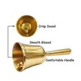 thumbnail image 3 of Super Loud Hand Barking Bell, Solid Brass Dinner Bell Service Bell Pet Training Bell Jingle Bell, Gold, 3 of 5