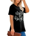 thumbnail image 3 of XCHQRTI Christmas Tree Shirt for Women Plus Size Tshirt Short Sleeve Graphic Top, 3 of 11