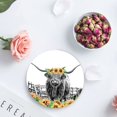 thumbnail image 4 of FMSHPON Funny Black and White Yak with Sunflowers Set of 6 Round Coaster for Drinks, Absorbent Ceramic Stone Coasters Cup Mat with Cork Base for Home Kitchen Room Coffee Table Bar Decor, 4 of 6