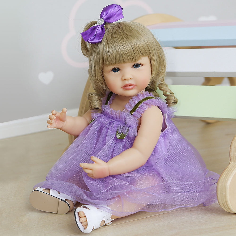 Details about   22" Reborn Baby Dolls Realistic Newborn Lifelike Vinyl Silicone Toddler Doll Boy