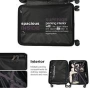 Travelhouse 3 Piece Hardside Luggage Set Hardshell Lightweight Suitcase with TSA Lock Spinner Wheels 20in24in28in.(Purple)