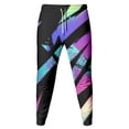 thumbnail image 2 of Telankuip Men's Sweatpants Elastic High Waisted Jogging Pants Trendy Full Printed Drawstring Tapered Leg Baggy Trousers with Pockets Soft Comfy for Sports and Daily Wear Black14 XL, 2 of 2