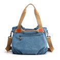 thumbnail image 2 of Bolso bandolera vintage de moda para mujer, bolso de mano de gran capacidad, bolso de lona sencillo y combinable para mujer, 2 of 6