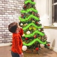thumbnail image 6 of Dalrosia Christmas Garland for Tree,Faux Feather Christmas Tree Garland, Green Garlands for Tree Stairs Mantle Railing Indoor Outdoor Xmas Decorations, 6 of 6