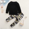 thumbnail image 3 of Infant Baby Boy Clothes Baby Boy 2PCS Outfits Long Sleeve Letter Print Shirt Top Camouflage Pants Set 9-12 Months, 3 of 7