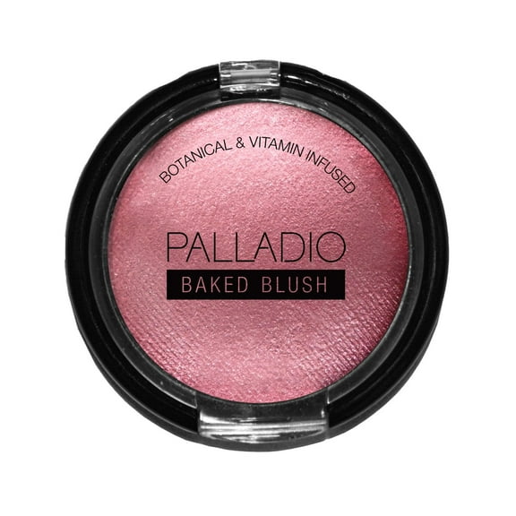 Palladio Baked Blush, Wish, 2.5g, Highly Pigmented and Shimmery Powder Blush, Apply Dry for Natural Glow or Wet for Dramatic Radiance