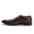 thumbnail image 2 of Men's C-380 Distressed Double Monk Strap Casual Loafers Dress Shoes, Dark Brown, 11, 2 of 3
