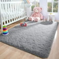 thumbnail image 4 of ZXNYH Large Area Rugs for Living Room Bedroom 6x9 Feet, Fluffy Kids Room Plush Shaggy Nursery Rug Furry Throw Carpets for Boys Girls, College Dorm Fuzzy Rugs Home Decorate Rug, Hot Pink, 4 of 7
