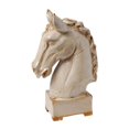 thumbnail image 1 of Benjara BM206726 Large Transitional Style Ceramic Horse Head Decor Piece - Beige, 1 of 3