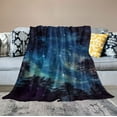 thumbnail image 2 of WERPE  Throw Blanket, Starry Night Galaxy Forest Trees Throw Blanket for Couch Sofa Bed Chair Bed Camping Travel All Seasons White, 2 of 6