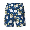 thumbnail image 4 of Lsque Mens Swim Trunks Star Penguin Pattern - Bathing Suit Compression Liner - Beach Swim Shorts Swimwear - (S-3XL) - Stretch Quick Dry -Large, 4 of 9