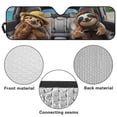 thumbnail image 6 of HUIACONG Sloth Sunshade Windshield Car Sun Shade Heat Shield Custom-fit Sunshade Sun Visor Mat for 1997-2017 Jeep Wrangler Rubicon Sahara TJ JK JKU 2/4 Doors, 6 of 6