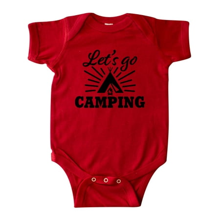 

Inktastic Lets Go Camping with Tent and Campfire Gift Baby Boy or Baby Girl Bodysuit