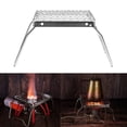 thumbnail image 4 of 1PC Foldable Barbecue Rack And Baking Rack For Grill Portable Outdoor Picnics Grill Camping Barbeque Folding Cooking Camping & Hiking Outdoor Baking Tray Holder Silver, 4 of 8
