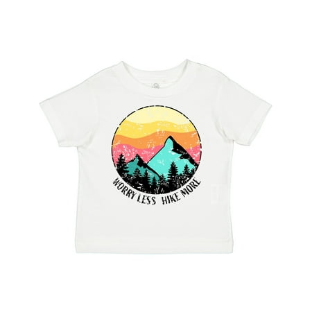 

Inktastic Worry Less Hike More Mountains at Sunset Distressed Gift Toddler Boy or Toddler Girl T-Shirt