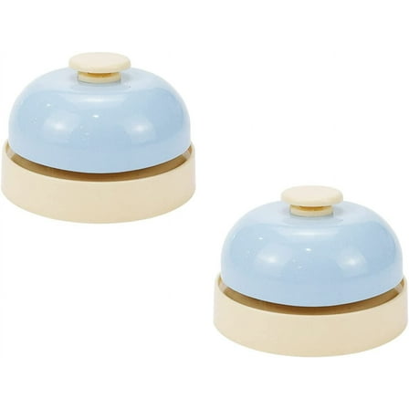 Mini Call Bell Service Bell Ringing Desk Bell Bellhop for Restaurants Schools Hotels Counter Bar Warehouses Home-2pcs(Blue)