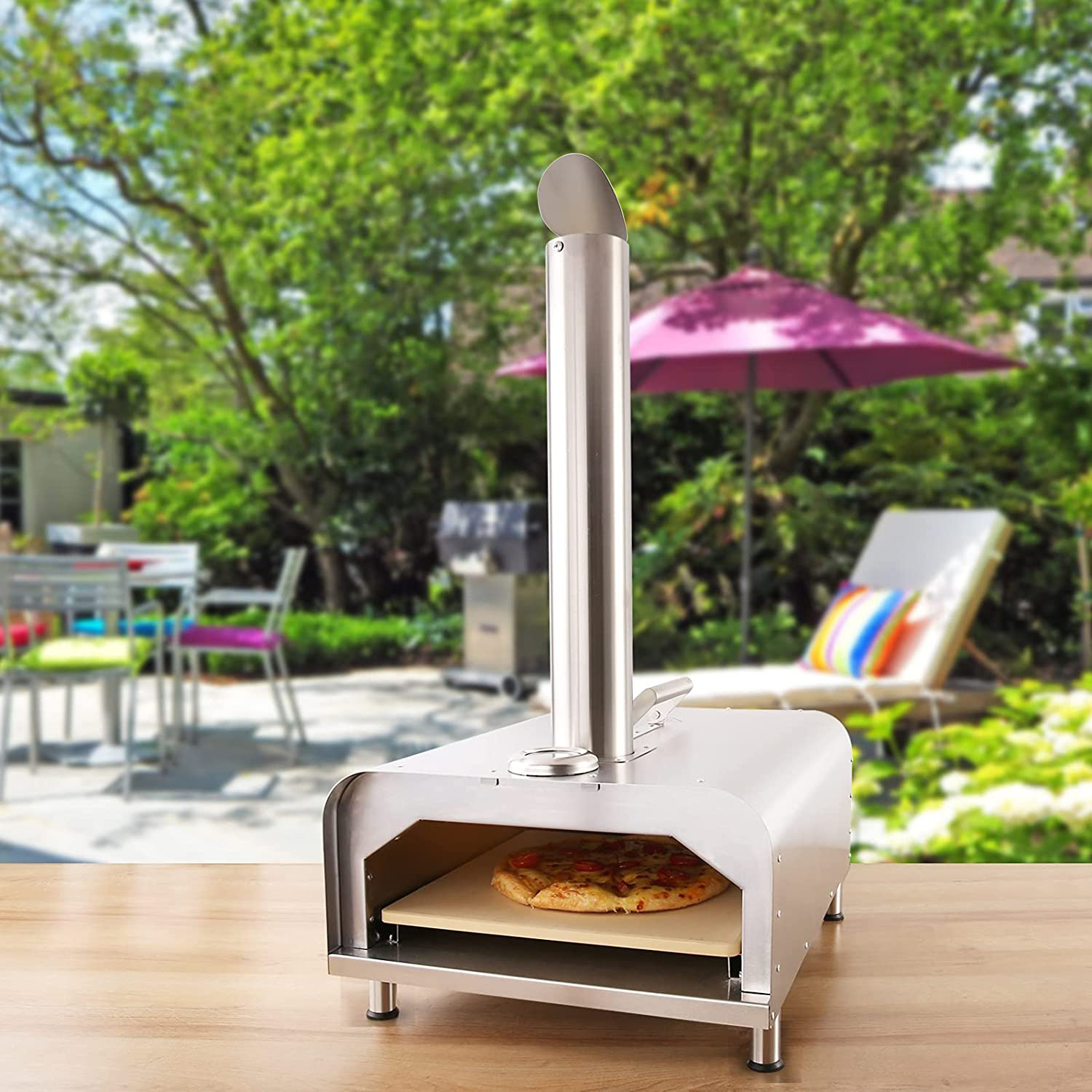 Gyber Fremont Wood Fired Pizza Oven (Outdoor) Natural Or Flavored Pellet Fuel, Cooks Meat - image 2 of 6