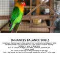 thumbnail image 4 of Wooden Bird Swing Perch, Hook Installation Sturdy Structure  Cage Perch Toy  For Cockatiel For Lovebird, 4 of 8