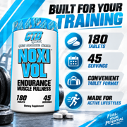 CTD Sports Noxivol 180 Tablets - Nitric Oxide Booster for Strength and Stamina - Enhance Performance