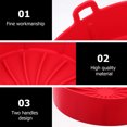 thumbnail image 2 of 1Pc Air Fryer Silicone Hand-held Bakeware Barbecue Plate Multifunctional Pad Red, 2 of 8