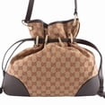 thumbnail image 3 of Pre-Owned Gucci Horsebit 1955 Shoulder Bag 602089 in GG Canvas/Leather Beige/Brown. Women's...., 3 of 19