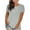 Light Gray, variant on Summer Women Blouses Sawvnm Summer Tops for Women Blouse Spring Printed Mid-length 3/4 Sleeves O-Neck Casual Teen Tops T-shirt for Beach Party