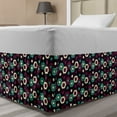thumbnail image 1 of Geometric Bed Skirt, Colorful Modern Pattern with Rounds and Hexagons, Elastic Bedskirt Dust Ruffle Wrap Around for Bedding Decor, 4 Sizes, Mauve Multicolor, by Ambesonne, 1 of 2