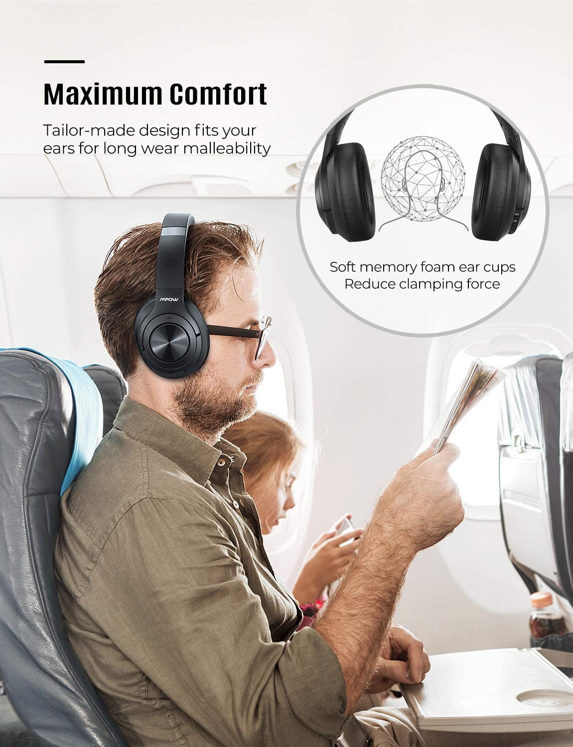 mpow h21 hybrid noise cancelling headphones