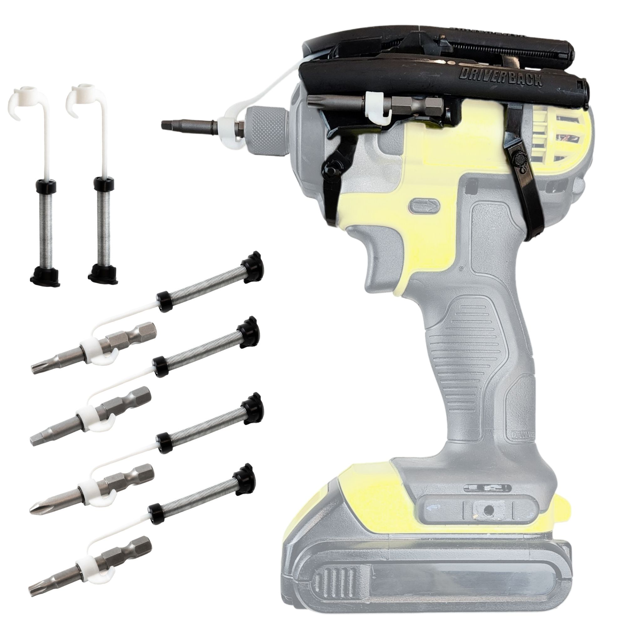Driverback, Retractable Bit Holder, Impact Driver Starter Bit Kit