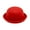 Red, variant on HUANLEDASH Flat-top Fedora Hat Pure Color Imitation Wool Jazz Hat Unisex Japanese Style Wide Brim Ladies Round Hat Parties Cosplay Bowler Hat