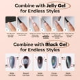 thumbnail image 4 of modelones Cat Eye Gel Nail Polish, 15 ML Silver Nude Glitter Holographic Glass Cat Eye Summer Jelly Shimmer Reflective Translucent U v Gel Magnetic Nail Polish for Women Girl, 4 of 9